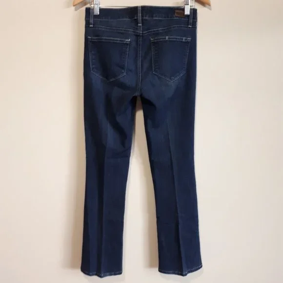 PAIGE / 28 x 30 / Womens Manhattan Bootcut Mid-Rise Denim Stretch Jeans - Seneca - Picture 5 of 13